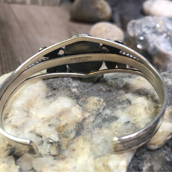 Turquoise Sterling Dragonfly Cuff - Picture 5 of 8